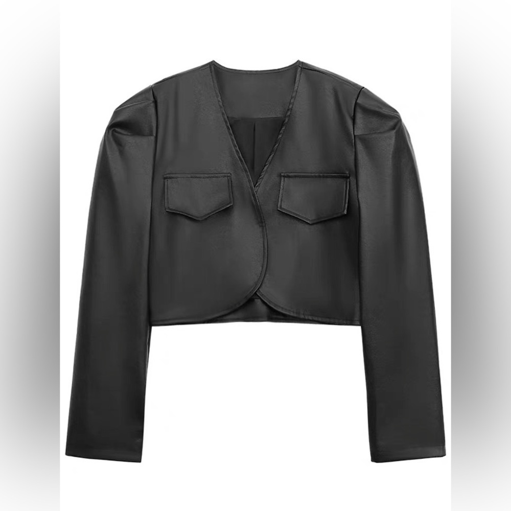 Black leather jacket